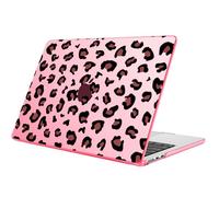 FINTIE Custodia Compatibile con MacBook Air 13.6 Pollici M4/M3/M2 (2025/2024/2022, A3240/A3113/A2681) - Cover Rigid Protettivo Guscio Rigido Case, Rosa Leopard