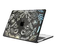 FINTIE Custodia Compatibile con MacBook Air 13.6 Pollici M4/M3/M2 (2025/2024/2022, A3240/A3113/A2681) - Cover Rigid Protettivo Guscio Rigido Case, Giardino (Nero)
