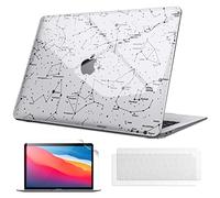 FINTIE Custodia Compatibile con MacBook Air 13 A2337 (M1) / A2179 / A1932 (2020 2019 2018) - Cover Rigid Protettivo Guscio Case con 2 Tastiera Cover & 1 Proteggi Schermo, Constellation Clear