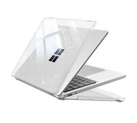 FINTIE Custodia Compatibile con Microsoft Surface Laptop 13 Pollici 2025 (Modello: 2095), Cover Leggera Sottile e Rigida Case, (Trasparente Glittering)