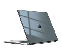 FINTIE Custodia compatibile con Microsoft Surface Laptop 5/4/3 modello 1951/1868 - [Snap-On] Cover rigida trasparente per touch screen da 13,5" con tastiera in metallo, nero cristallo