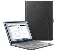 Fintie Custodia compatibile con Microsoft Surface Laptop da 15 pollici 6/5/4/3 (modelli 1872/1873/1953/1979), custodia in pelle PU di alta qualità, con grande custodia, colore: nero