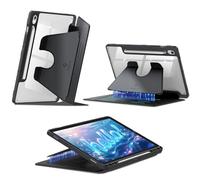 FINTIE Custodia con Supporto Verticale per Samsung Galaxy Tab S10 Lite 2025/S10 FE/S9 FE 10.9" & S9 11" con Portapenne, Multi-angolo Trasparente Cover Magnetica Ultra Stabile, Nero