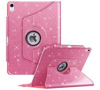 Fintie - Custodia girevole a 360 gradi per iPad Air da 13" (M3) 2025 (M2) 2024, protettiva, con portapenne, supporto e funzione di accensione e spegnimento automatici, rosa glitterato