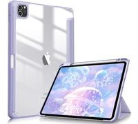 FINTIE Custodia ibrida compatibile con iPad Pro 11" (2022/2021/2020/2018, 4e/3e/2/1a generazione) - Custodia trasparente ultra sottile antiurto con portamatita, standby/sveglia automatica, viola