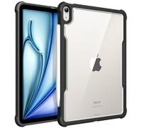 Fintie Custodia ibrida per iPad Air di 5a generazione 2022/iPad Air di 4a generazione 2020 da 10,9 pollici, trasparente, cover posteriore rigida trasparente con bumper in morbido TPU, nero