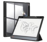 Fintie Custodia ibrida sottile compatibile con tablet BOOX Note Air3 C da 10,3 pollici, versione 2023, [portapenne integrato] copertura antiurto con guscio posteriore trasparente trasparente,