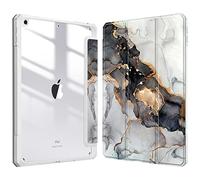 Fintie Custodia ibrida sottile per iPad 9a/8a/7a generazione (2021/2020/2019) da 10,2 pollici, custodia antiurto con guscio posteriore trasparente trasparente, effetto marmo nuvoloso