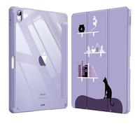 Fintie Custodia ibrida sottile per iPad Air 11" M2 (2024), iPad Air 5a/4a generazione (2022/2020) da 10,9 pollici, custodia antiurto con guscio posteriore trasparente e portamatite, Stanza delle