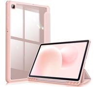 Fintie Custodia ibrida sottile per Samsung Galaxy Tab S6 Lite 10,4” 2024/2022/2020, con supporto per S Pen, antiurto e guscio posteriore trasparente, oro rosa