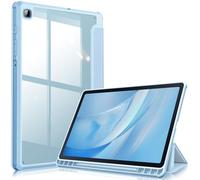 Fintie Custodia ibrida sottile per Samsung Galaxy Tab S6 Lite da 10,4 pollici modello 2022/2020 (SM-P610/P613/P615/P619) con portapenne, cover antiurto con guscio posteriore trasparente, blu
