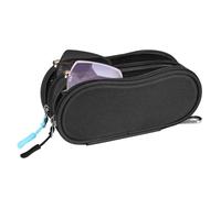 FINTIE Custodia Occhiali Morbida, Doppio Scomparto Porta Occhiali da Sole con Cerniera per Donna Uomo