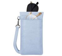 FINTIE Custodia Occhiali Morbida, Doppio Scomparto Portaocchiali per Occhiali da Sole, Portatile Porta Occhiali da Borsa