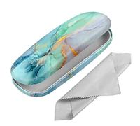 FINTIE Custodia Occhiali Rigida, Portatile Porta Occhiali da vista, Portaocchiali con Panno Pulizia Occhiali per Donna Uomo