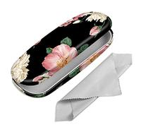 FINTIE Custodia Occhiali Rigida, Portatile Porta Occhiali da vista, Portaocchiali con Panno Pulizia Occhiali per Donna Uomo