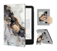 FINTIE Custodia per 7" Kindle Paperwhite (12ª Generazione, 2024) e Kindle Colorsoft (1ª Generazione, 2025/2024) - Protettiva Supporto Cover con Slot per schede & Hand Strap, Cloudy Marble