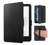 FINTIE Custodia per 7" Kindle Paperwhite (12ª Generazione, 2024) e Kindle Colorsoft (1ª Generazione, 2025/2024), Custodia Sottile e Leggera con Cinturino Auto Sveglia/Sonno, Nero