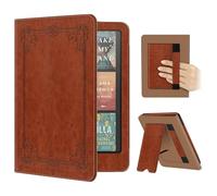 FINTIE Custodia per 7" Kindle Paperwhite 2024 (12ª Gen) e Kindle Colorsoft Signature Edition (1ª Gen) - Protettiva Supporto Cover con Slot per schede & Hand Strap, Auto Sveglia/Sonno, Marrone