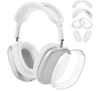 Fintie Custodia per AirPods Max 2 (2026) e AirPods Max 1 (2020/2024), copertura trasparente in TPU per le orecchie, cuscinetti per le orecchie e fascia in silicone, accessori protettivi per la pelle
