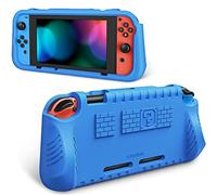 Fintie - Custodia per bambini compatibile con Nintendo Switch con 2 slot per carte di gioco, ultra leggera, antiurto, con impugnatura ergonomica, per console interruttore (blu)