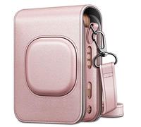 FINTIE Custodia per Fujifilm Instax Mini LiPlay - PU Protettiva Borsa con Cinturino Regolabile per Fujifilm Instax Mini LiPlay Fotocamera Ibrida Istantanea, Oro Rosa