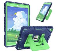 FINTIE Custodia per iPad 10.2 Pollici 9a / 8a / 7a Generazione (2021 2020 2019), Antiurto Robusta Case Protettiva Cover con Supporto Integrato, (Navy/Verde)