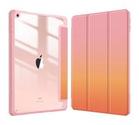 FINTIE Custodia per iPad 10.2 Pollici 9a / 8a / 7a Generazione (2021 2020 2019) - [Built-in Pencil Holder] Antiurto Sottile Case Posteriore Trasparente Cover con Auto Sveglia/Sonno,Sunset Ombre