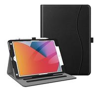 FINTIE Custodia per iPad 10.2 Pollici 9a / 8a / 7a Generazione (2021 2020 2019), [Multi-angli] Folio Pieghevole Cover Protettiva Case con Tasca, Auto Sveglia/Sonno, Nero