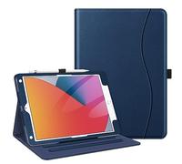 FINTIE Custodia per iPad 10.2 Pollici 9a / 8a / 7a Generazione (2021 2020 2019), [Multi-angli] Folio Pieghevole Cover Protettiva Case con Tasca, Auto Sveglia/Sonno, Blu Scuro