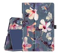FINTIE Custodia per iPad 9.7 Pollici 2018 2017 / iPad Air 2 / Air 1 - Folio Cover Protettiva Case con Auto Sveglia/Sonno, Blooming Hibiscus