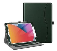 FINTIE Custodia per iPad 9a/8a/7a generazione (2021/2020/2019) da 10,2 pollici - [Protezione angolare] Custodia con supporto per visualizzazione multi-angolo con tasca e portapenne, accensione