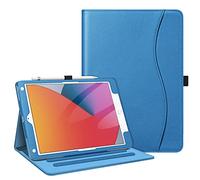 Fintie Custodia per iPad 9a/8a/7a generazione (2021/2020/2019) da 10,2 | Protezione degli angoli: supporto multi-angolo con tasca e portapenne, modalità di sospensione e spegnimento automatico