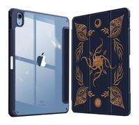 FINTIE Custodia per iPad (A16) 11ª Gen 11" (2025)/iPad 10ª Gen 10.9" (2022) con Portapenne - Sottile Leggero Trasparente Cover Posteriore con Bordo in TPU Morbido Auto Sveglia/Sonno, Conchiglia