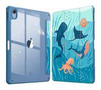 FINTIE Custodia per iPad (A16) 11ª Gen 11" (2025)/iPad 10ª Gen 10.9" (2022) con Portapenne - Sottile Leggero Trasparente Cover Posteriore con Bordo in TPU Morbido Auto Sveglia/Sonno, Blu Ocean