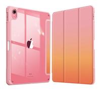 FINTIE Custodia per iPad (A16) 11ª Gen 11" (2025)/iPad 10ª Gen 10.9" (2022) con Portapenne - Sottile Leggero Trasparente Cover Posteriore con Bordo in TPU Morbido Auto Sveglia/Sonno, Sunset Ombre