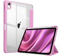 FINTIE Custodia per iPad (A16) 11ª Gen 11" (2025)/iPad 10ª Gen 10.9" (2022) con Portapenne - Sottile Leggero Trasparente Cover Posteriore con Bordo in TPU Morbido Auto Sveglia/Sonno, (Lilla Rosa)