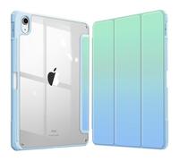 FINTIE Custodia per iPad (A16) 11ª Gen 11" (2025)/iPad 10ª Gen 10.9" (2022) con Portapenne - Sottile Leggero Trasparente Cover Posteriore con Bordo in TPU Morbido Auto Sveglia/Sonno, Seaside Ombre