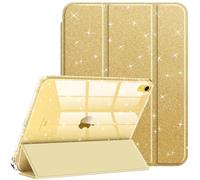 FINTIE Custodia per iPad (A16) 11ª Generazione 11" (2025) / iPad 10ª Generazione 10,9" (2022) con Portapenne - Antiurto Glittering Trasparente Cover Posteriore con Auto Sveglia/Sonno, Gold