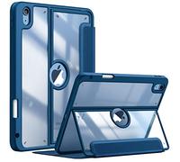 FINTIE Custodia per iPad (A16) 11ª Generazione 11" (2025)/iPad 10ª Generazione 10.9" (2022) con Portapenne - Super Sottile Cover Case con Trasparente Posteriore con Auto Sveglia/Sonno, Blue