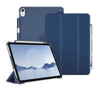 FINTIE Custodia per iPad Air 11 Pollici M3/M2 (2025/2024), iPad Air 5a/4a Gen 10,9 Pollici (2022/2020) con Portapenne - Sottile Leggero Opaca Trasparente Cover con Auto Sveglia/Sonno, Blu Scuro