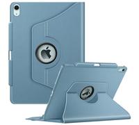 FINTIE Custodia per iPad Air 13 Pollici (M3) 2025 / (M2) 2024 con Portapenne - Girevole 360 Gradi di Rotazione Cover Protettiva Case con Auto Sveglia/Sonno, Blu foschia