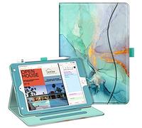 FINTIE Custodia per iPad Mini 5 2019 / iPad Mini 4 2015 - [Multi-angli] Folio Pieghevole Cover Protettiva Case con Auto Svegliati/Sonno (con Tasca per Le Schede), Emerald Marble