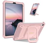 Fintie, Custodia per iPad Mini 7 (A17 Pro, 7a generazione) 2024 e iPad Mini 6 (6a generazione) 8,3", con anello magico Tuatara, rotazione a 360°, antiurto, robusta, con proteggischermo, oro rosa