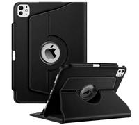 FINTIE Custodia per iPad Pro 11 Pollici (M5 2025 / M4 2024) con Portapenna - Girevole 360 Gradi di Rotazione Cover Protettiva Case con Auto Sveglia/Sonno, Nero