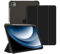 FINTIE Custodia per iPad Pro 11 Pollici (M5 2025 / M4 2024) con Portapenna - Sottile Leggero Cover Posteriore Opaca Traslucida Cover in Morbido TPU con Auto Sveglia/Sonno, Nero