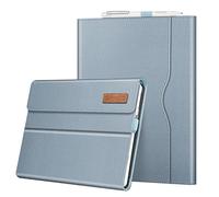 FINTIE Custodia per Microsoft Surface Go 4/3/2/1 (2023/2021/2020/2018) 10 Pollici Tablet - [Multi-angli] Portfolio Business Cover, Compatibile con Tastiera Type Cover, Ice Blu