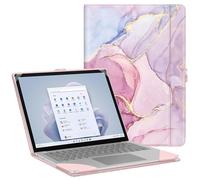 Fintie Custodia per Microsoft Surface Laptop 7 (modello: 2036) da 13,8" Surface Laptop 6/5/4/3/2 (modello: 1951/1868/1958/1950/1867/1769) - Custodia a libro con tasca grande, effetto marmo sognante