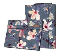 FINTIE Custodia per Microsoft Surface Pro 10 2024 / Pro 9 2022 13 Pollici - [Multi-angli] Portfolio Business Cover con Tasca e Stylus Holder, Compatibile con Tastiera Type Cover, Hibiscus