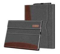 FINTIE Custodia per Microsoft Surface Pro 11/10 (2024) / Pro 9 (2022) 13 Pollici - [Multi-angli] Portfolio Business Cover con Tasca e Stylus Holder, Compatibile con Tastiera Type Cover, Grigio