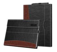 FINTIE Custodia per Microsoft Surface Pro 11/10 (2024) / Pro 9 (2022) 13 Pollici - [Multi-angli] Portfolio Business Cover con Tasca e Stylus Holder, Compatibile con Tastiera Type Cover (Nero/Marrone)